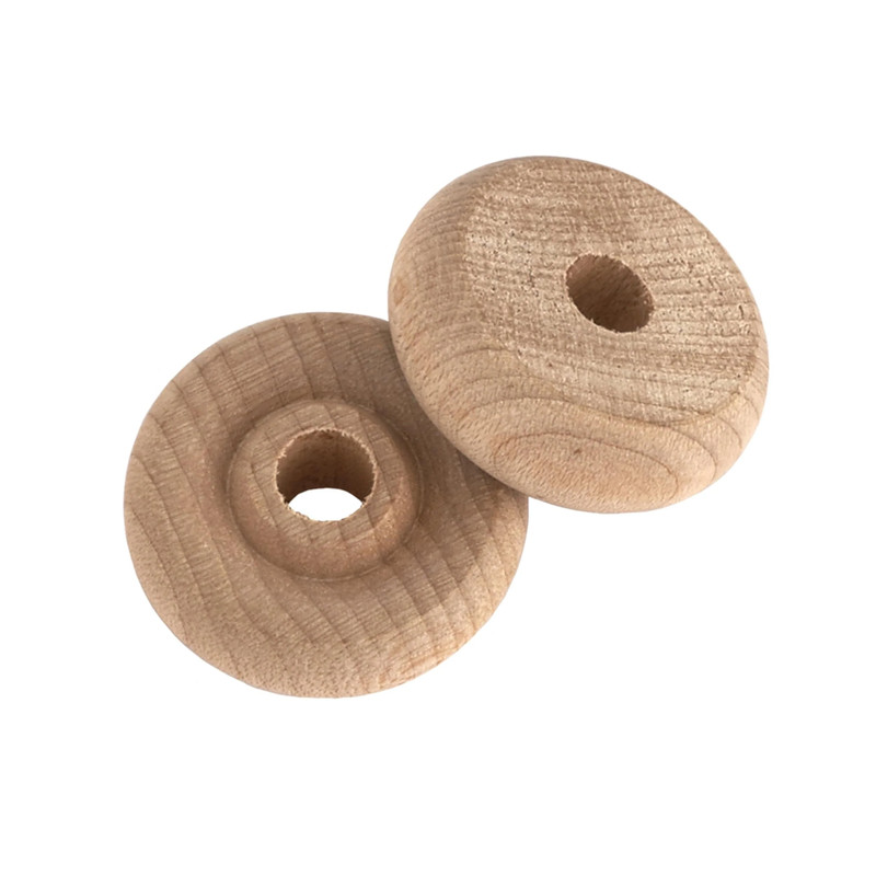 Wooden Toy Wheel - Diameter:1" - Pieces:6-Piece